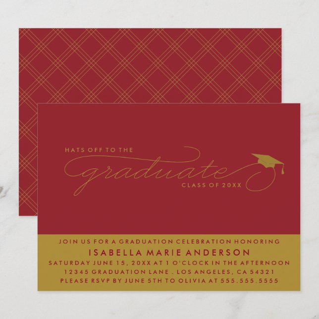 HAT TILL STUDENT | INBJUDAN TILL STUDENTEN (Fram/baksida)