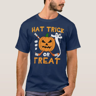 Hat Trick eller Bus eller Godis Hockey Halloween T Shirt