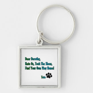 Hat uns fyrkantig silverfärgad nyckelring