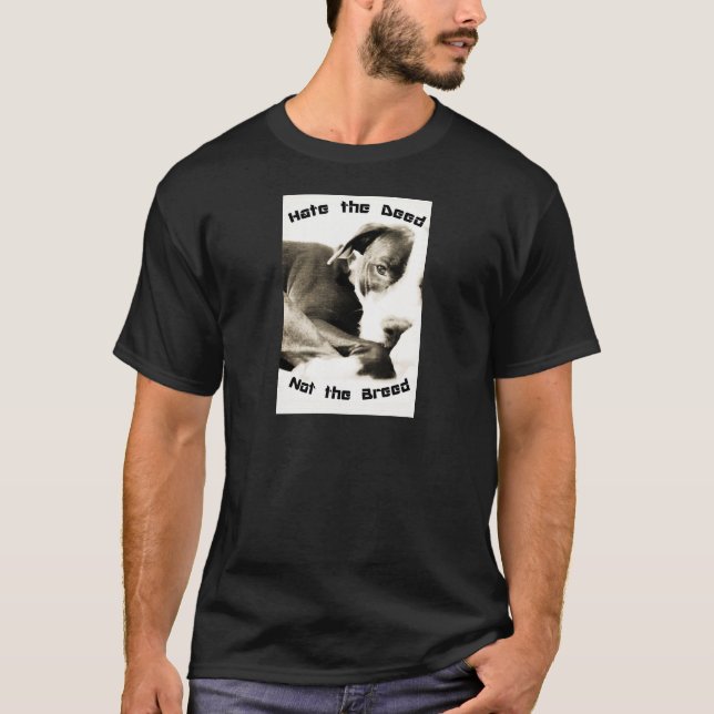 hata gärningen inte rasen pitbull tee (Framsida)