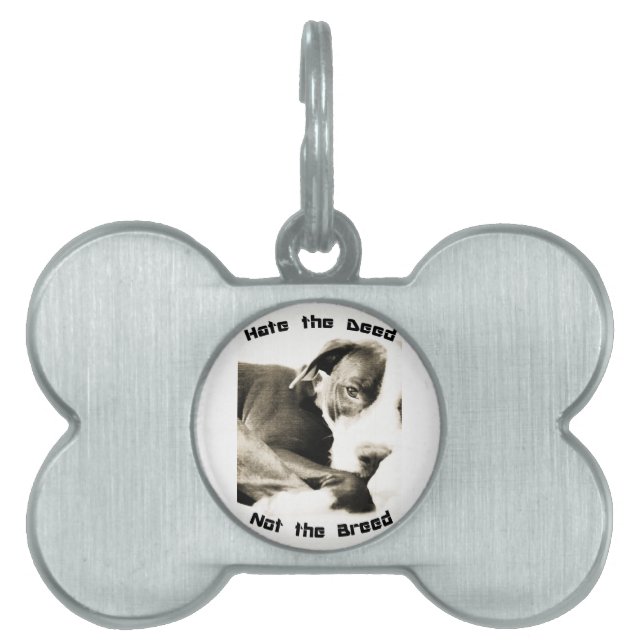 Hata gärningsmannen och inte den rasande pitbull namnbricka husdjur (Framsidan)