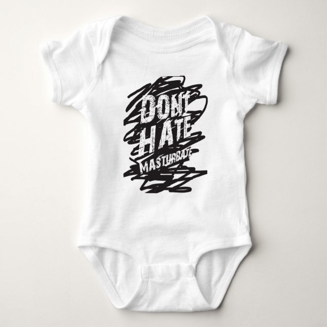 HATA INTE MASTURBERAR skjortan T-shirt (Framsida)