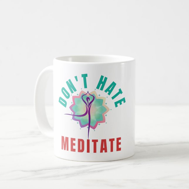 HATA INTE MEDITAT - YOGA MEDITATION KAFFEMUGG (Framsida vänster)
