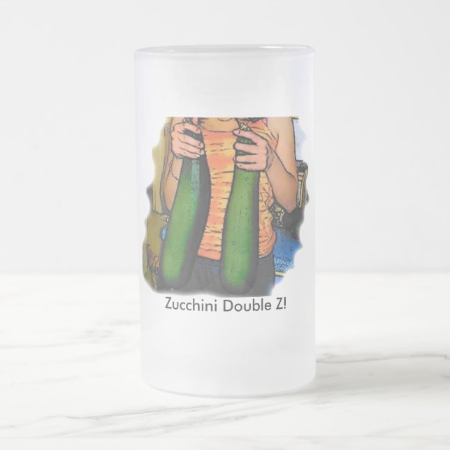 Hata inte min "Dubbla Z" Zucchinis! Frostat Ölglas (Center)