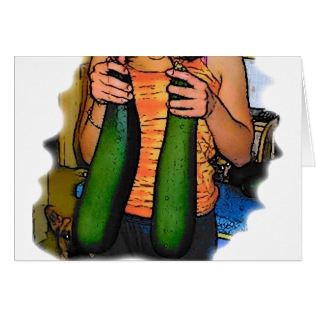 Hata inte min "Dubbla Z" Zucchinis! Hälsningskort (Framsidan Horizontal)