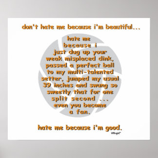 Hata mig inte VOLLEYBALL Poster