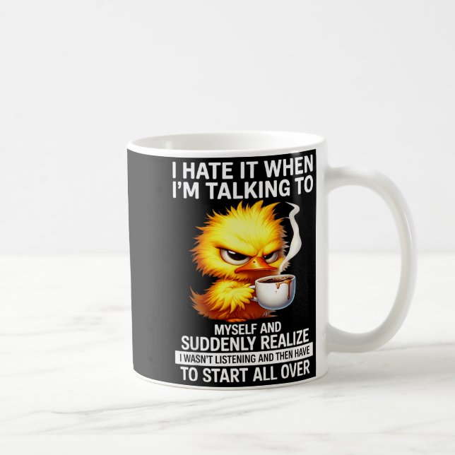 Hatar När Jag Pratar Med Och Plötsligt Inser Kaffemugg (Höger)