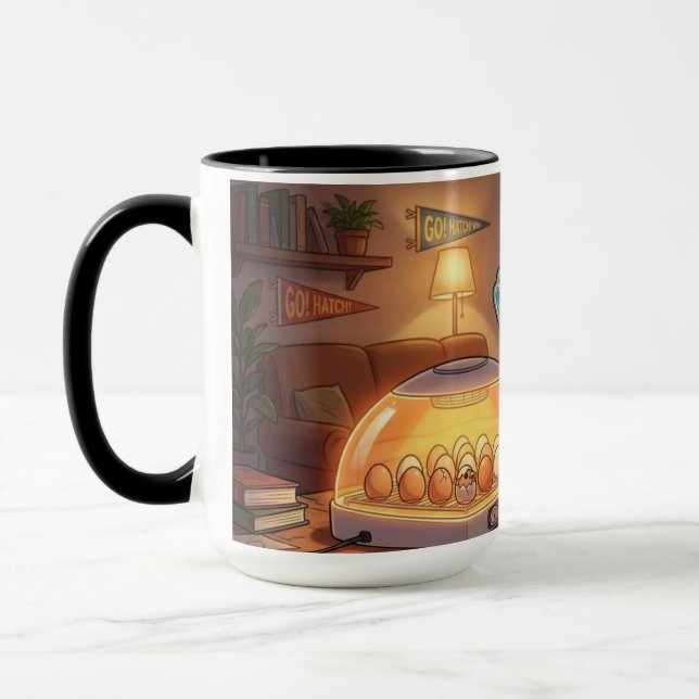 Hatch Day Mug – Egg Watch Coffee Cup  Mugg (Vänster)