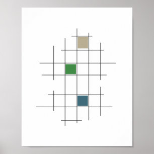 Hatch Mid Century Modern Retro Affisch