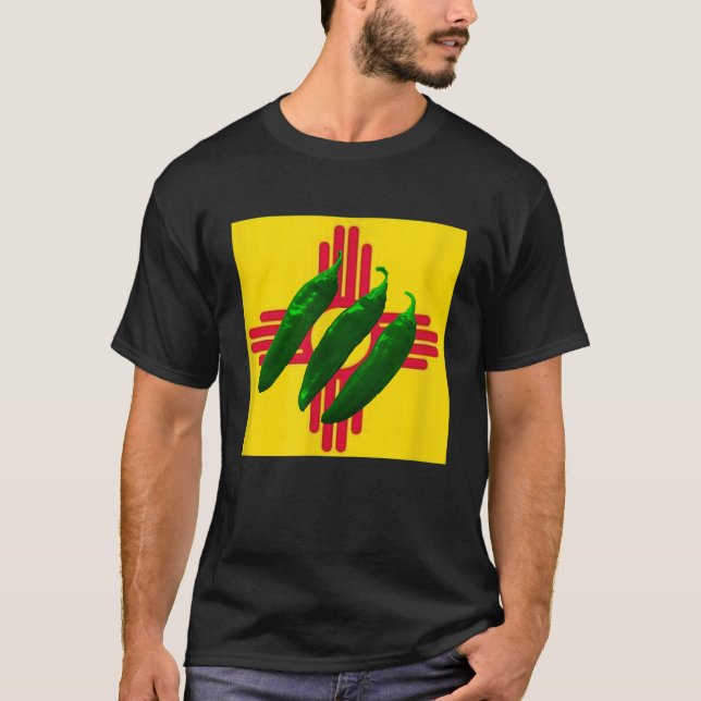 Hatch New mexico Grönt Chile Capital Tshirt med Z T Shirt (Framsida)