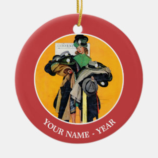 Hatcheck Girl Julgransprydnad Keramik