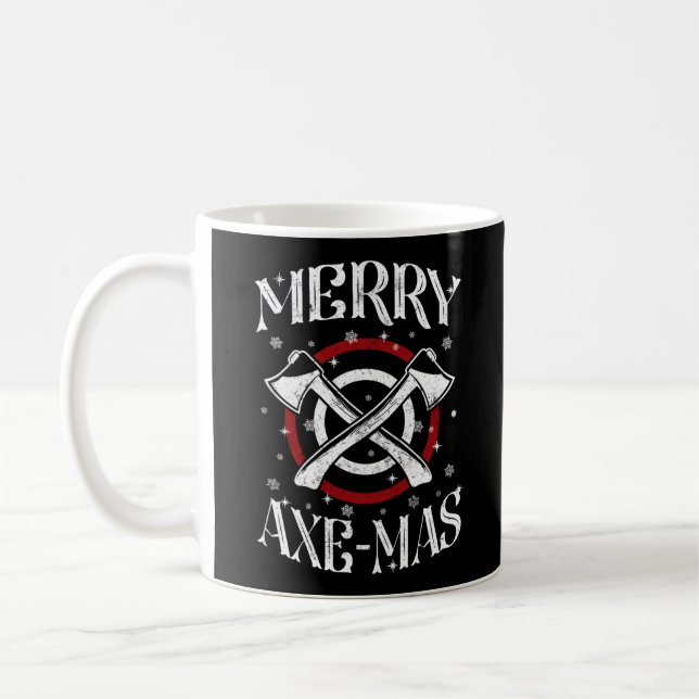 Hatchet Ax Throwing Lumberjack Logger Merry Kaffemugg (Vänster)