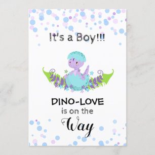 *~* Hatching Dinosaur Pojke Shower-inbjudan Inbjudningar