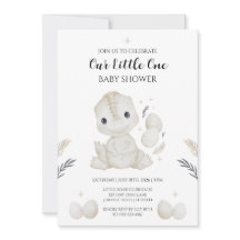 Hatching Soon Dinosaur Baby Shower Invitation