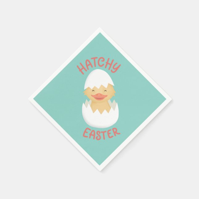 Hatchy Påsk gullig chick Classic Pappersservett (Hörn)