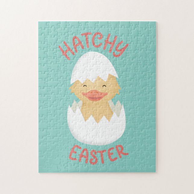 Hatchy Påsk gullig chick Classic Pussel (Vertikal)