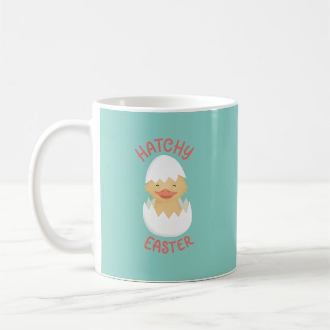 Hatchy Påsk gullig kläckande chick Kaffemugg (Vänster)