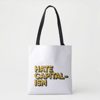 Hate Capitalism Tote Bag Tygkasse