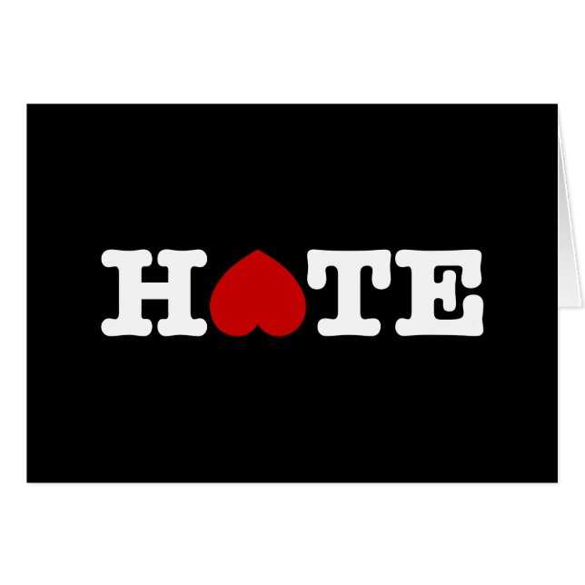 HATE CARD HÄLSNINGSKORT (Framsidan Horizontal)