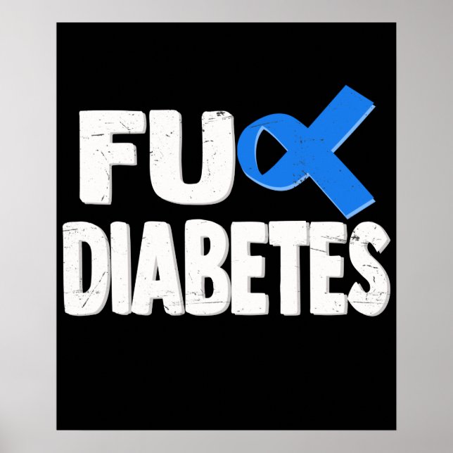 Hate Diabetes Awareness Ribbon Poster (Framsidan)