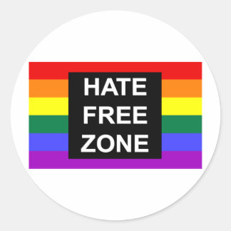 Hate Free Zon Runt Klistermärke