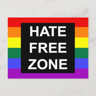 Hate Free Zone Vykort