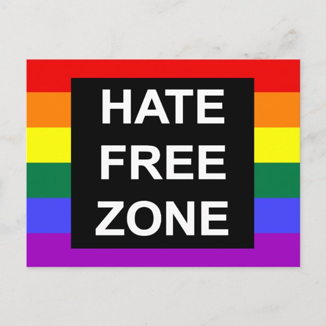 Hate Free Zone Vykort (Framsida)