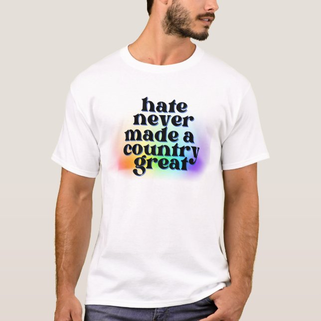 Hate gjorde aldrig Land Underbart - OMRÖSTNING 202 T Shirt (Framsida)