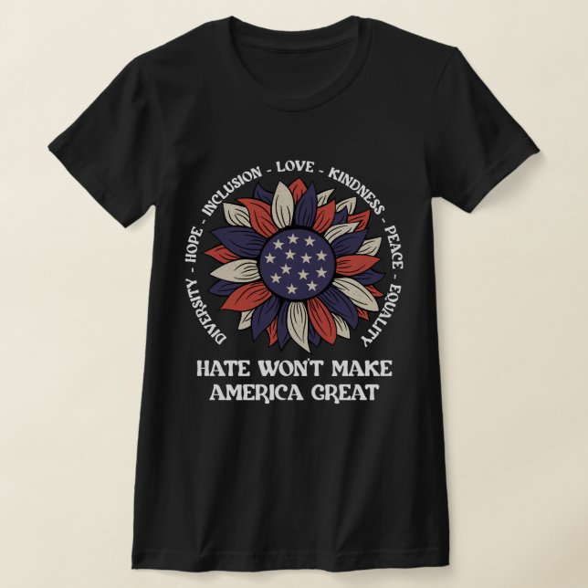Hate gör inte america underbart t shirt (Laydown)