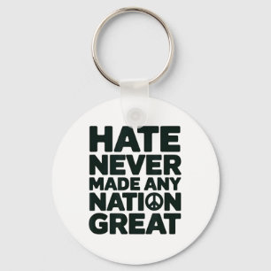Hate har aldrig gjort någon Underbar Nation Anti-t Nyckelring