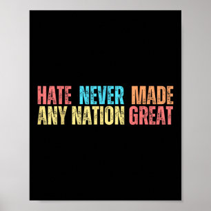 Hate har aldrig gjort någon Underbar Nation Anti T Poster