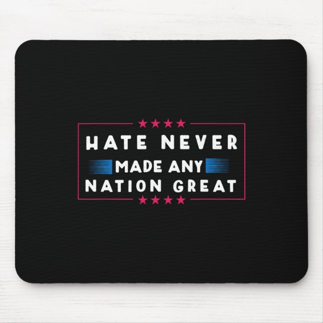 Hate har aldrig gjort någon Underbar nation Musmatta (Framsidan)