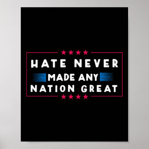 Hate har aldrig gjort någon Underbar nation Poster