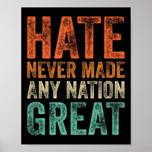 Hate har aldrig gjort någon Underbar Nation-stötte Poster