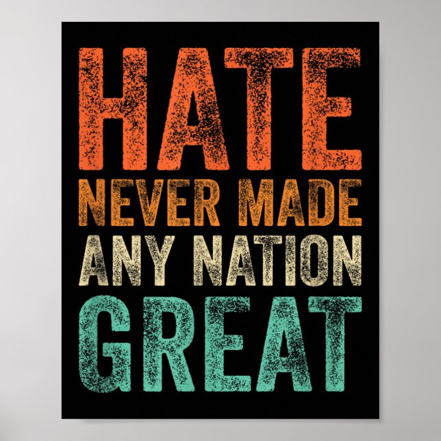 Hate har aldrig gjort någon Underbar Nation-stötte Poster (Framsidan)