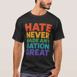 Hate har aldrig gjort någon Underbar nation T Shirt