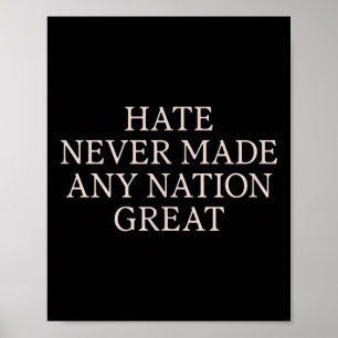 Hate har aldrig gjort något Underbart, lustigt. Poster