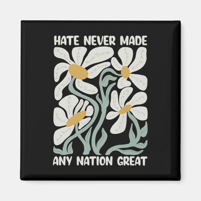 Hate har aldrig gjort Underbar 8647 Trump Boho F Magnet (Framsidan)