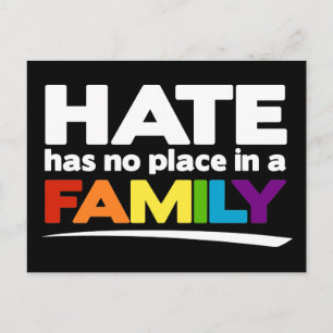 Hate har ingen Ställe i familjen Vykort