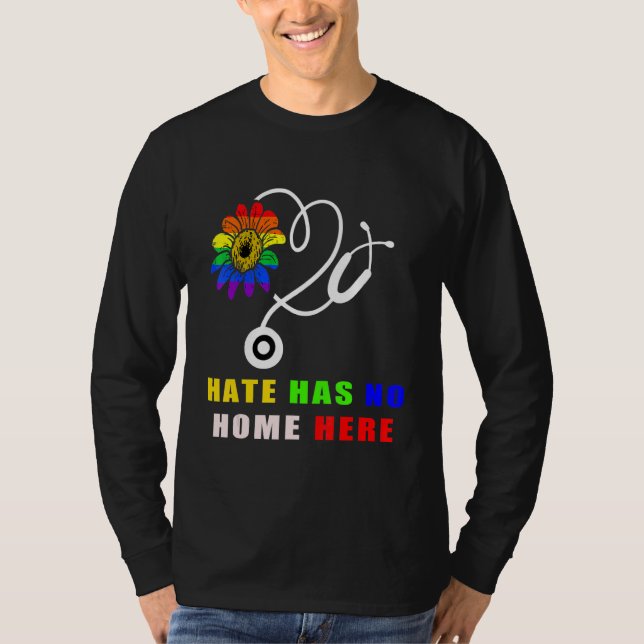 Hate har inget hem här, LGBTQ-Pridet. T Shirt (Framsida)