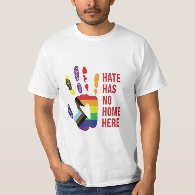 Hate har inget hem här t shirt (Framsida)