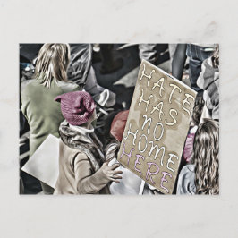 Hate har inget hem här vykort