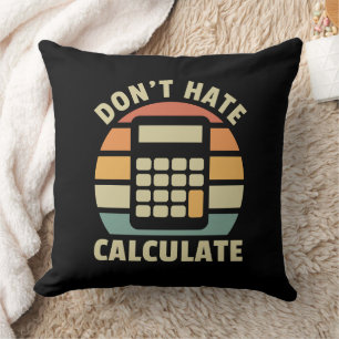 Hate inte Calculate Retro Calculator Dekorativ kud Kudde