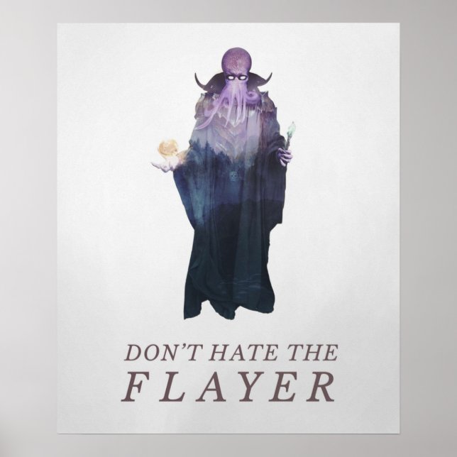 Hate inte Flayer Illithid Mind Flayer DnD A Poster (Framsidan)
