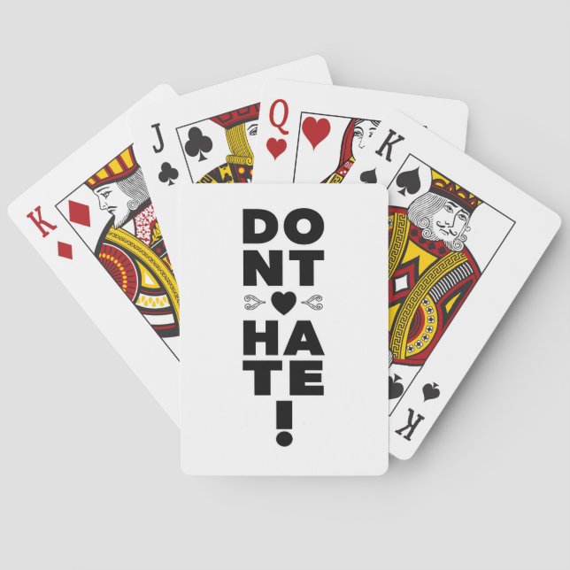 Hate inte på BLACK Casinokort (Baksidan)