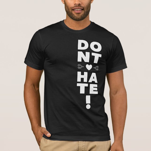 Hate inte på BLACK T Shirt (Framsida)