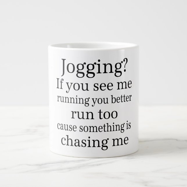 Hate Jogging Quote Jumbo Mugg (Framsidan)