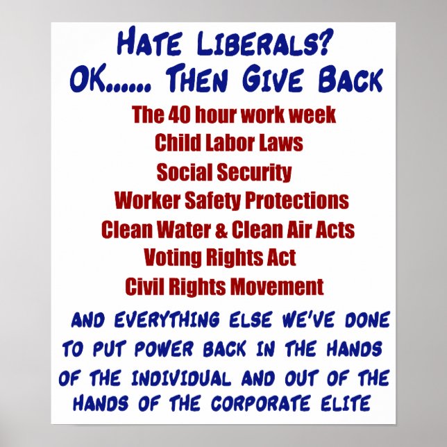 Hate Liberals? Poster (Framsidan)