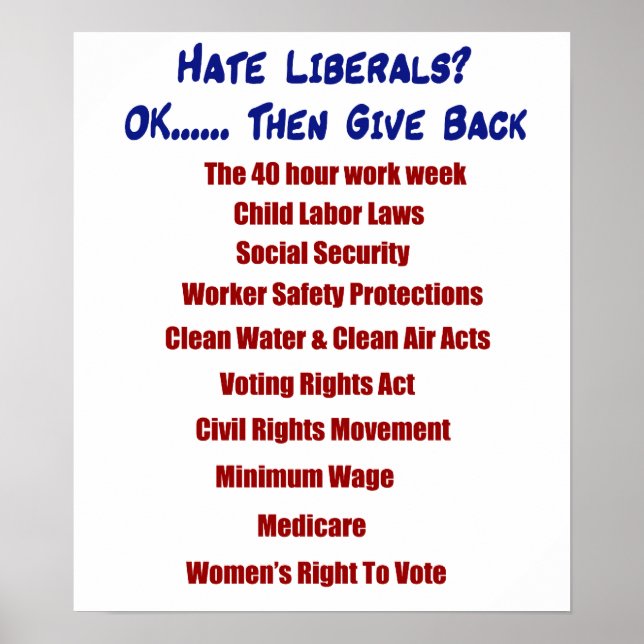 Hate Liberals? Poster (Framsidan)