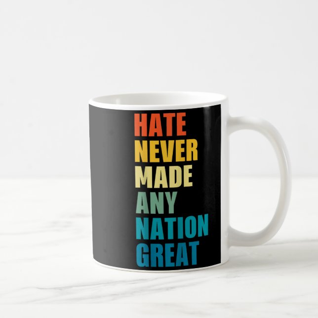 Hate Never Made Any Nation Great Anti-trump 2020 E Kaffemugg (Höger)